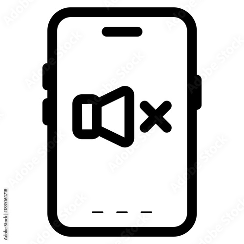 mute sound mobile phone icon