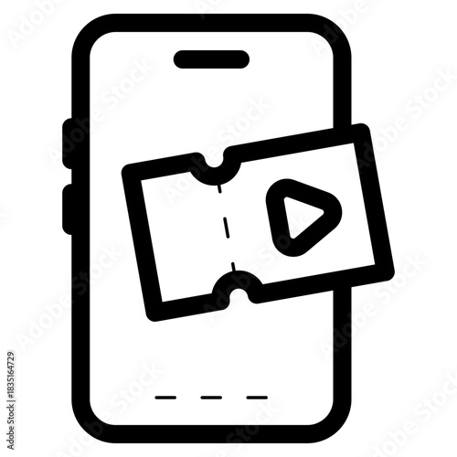 online movie ticket booking icon