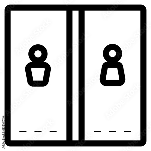 single sex public restroom icon