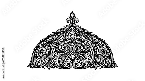 Ornate vector design with floral motifs for invitations and decorations