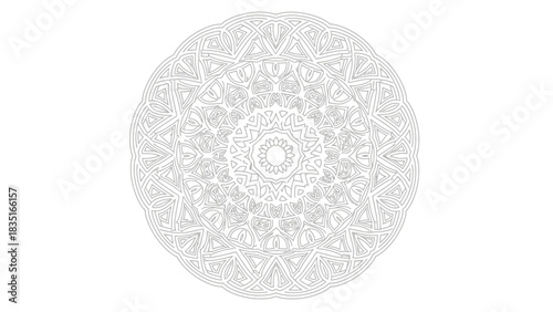 Intricate Circular Mandala Illustration for Relaxation and Creative Expression
