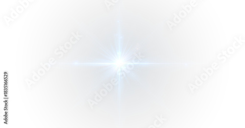 Blue star light glow bright flash beam cosmic sparkle radiant burst.
