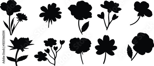 Abstract vector design with geometric shapes and color palette including cmyk grayscale and rgb elements