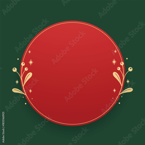 Christmas label. Festive Christmas text box vector. Perfect for seasonal messages or text and greetings.