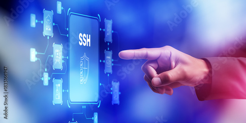 Photography SSH (Secure Shell) encrypts remote server access for secure command execution