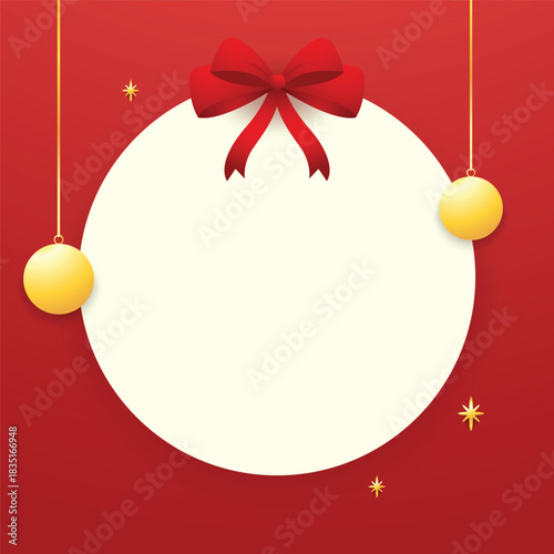 Christmas label. Festive Christmas text box vector. Perfect for seasonal messages or text and greetings.