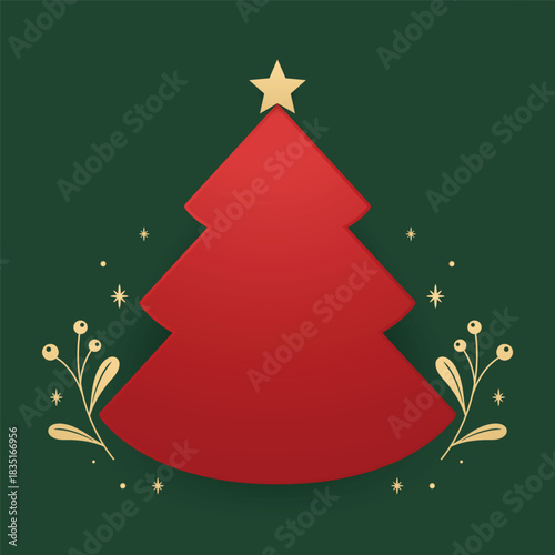 Christmas label. Festive Christmas text box vector. Perfect for seasonal messages or text and greetings.