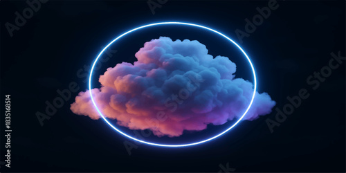 Blue ocean water and sunlight illuminate abstract nature with glowing jellyfish floating in the sea