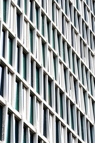 Wallpaper Mural Architecture facade defined by pattern and repetition with geometry, glass, reflection, structure, symmetry and abstract pattern working together to create a precise rhythmic visual design Torontodigital.ca