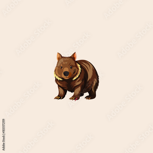 Wombat icon flat vector design.