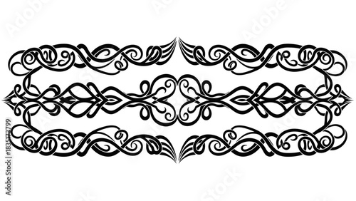 Elegant ornamental vector design featuring intricate swirls and decorative elements
