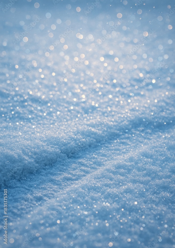 Obraz premium Sparkling snowflakes under soft light.