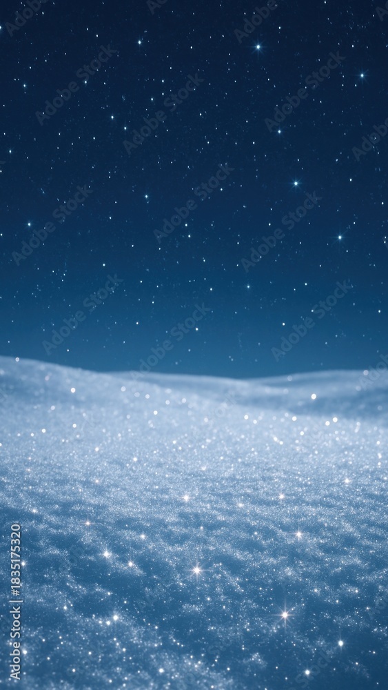 Naklejka premium Sparkling snowy night sky mobile wallpaper