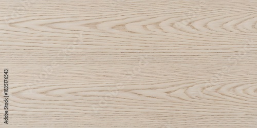Detailed close-up of a light beige wood grain texture, showcasing the natural linear pattern on a wooden plank background for interior design