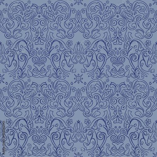 detailed sami art intricate line drawing pattern evoking folklore and tradition ideal for textile design and cultural heritage projects timeless appeal