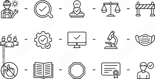 Ultimate Business Strategy, Corporate Finance, and Achievement Icon Set Growth, Investment, Teamwork, Target, Legal, Logistics, and Digital Media Pictograms for Web