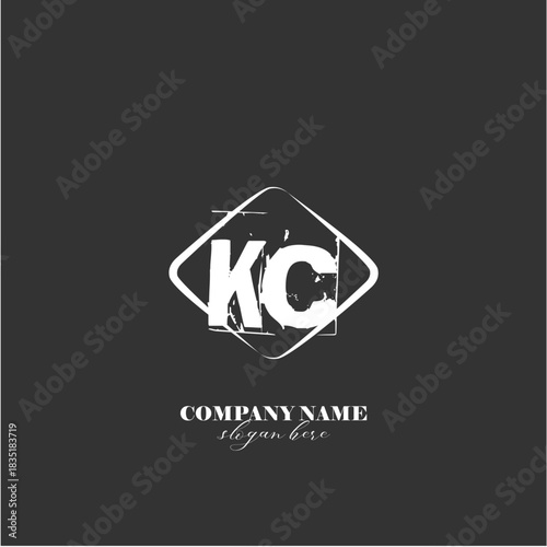 Vector KC illustration of a logo for a company background abstract