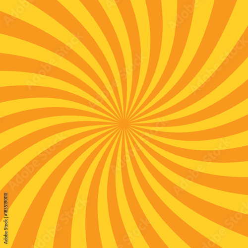 オレンジ色のスパイラルな背景のベクターイラスト