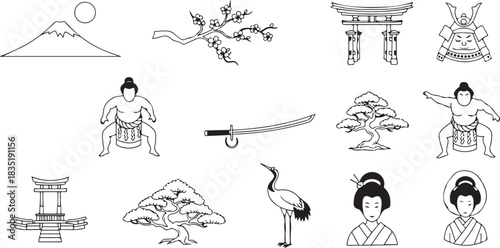 Japanese Cultural Icons: Mount Fuji, Sumo Wrestlers, Geishas, Samurai, and More