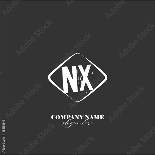 Vector NX illustration of a logo for a company background abstract