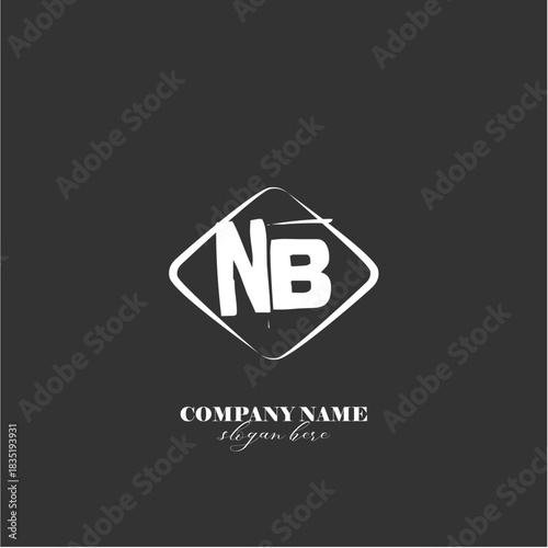 Vector NB illustration of a logo for a company background abstract