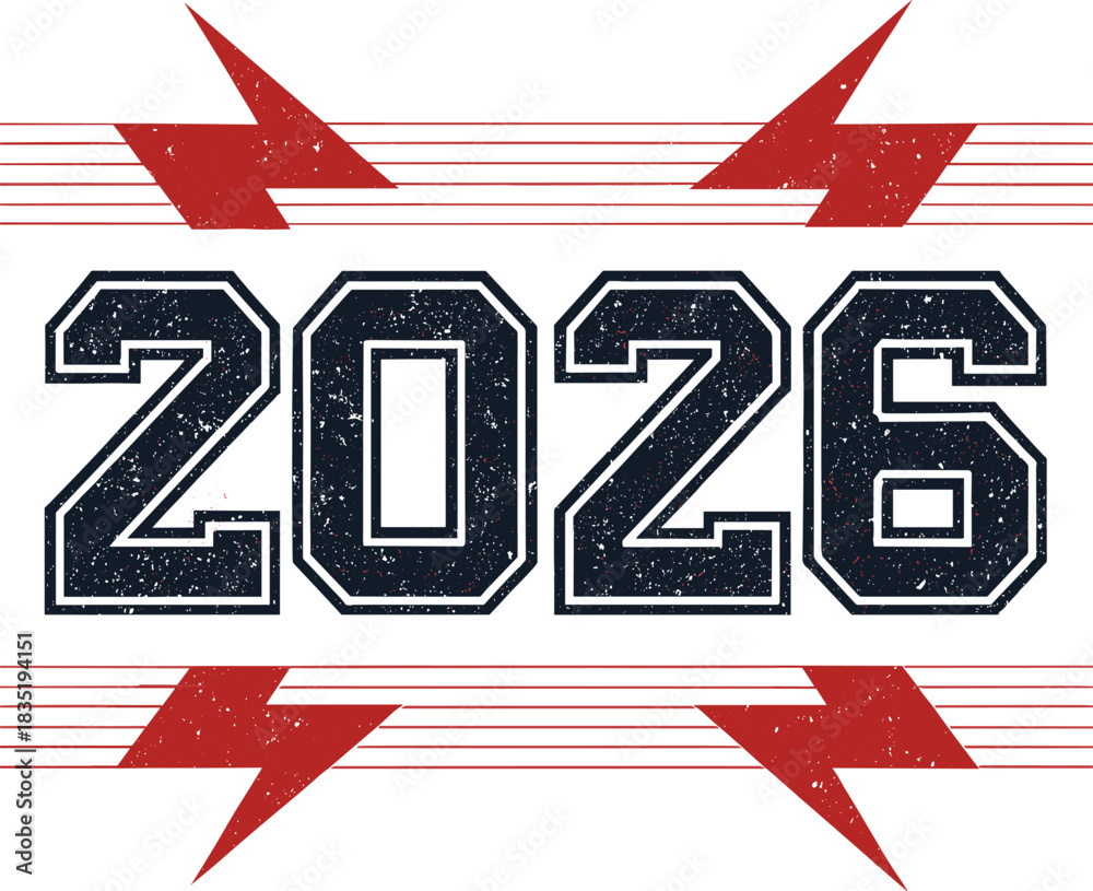 Fototapeta premium Happy New Year 2026 T-Shirt