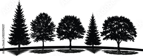 Vector silhouette collection of women farmers standing with pitchforks, wearing hats, agricultural worker concept, isolated on white background, for farm design.