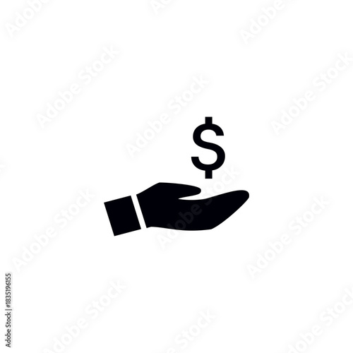 Profit growth icon with a chart and dollar symbol
