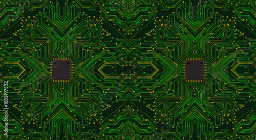 integrated circuit board pattern illustrating advanced technology a complex electronic network for futuristic digital systems and innovative designs