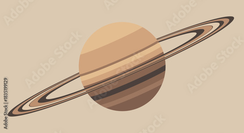 saturn ring pattern celestial body with rings a vector graphic design presenting orbiting satellite in a space theme perfect for astronomy blogs