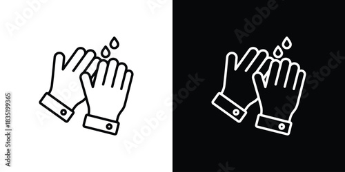 Wash your hands icon. Editable Vector symbols. Set of line icons on white background.