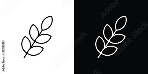 Wheat icon. Editable Vector symbols. Set of line icons on white background.