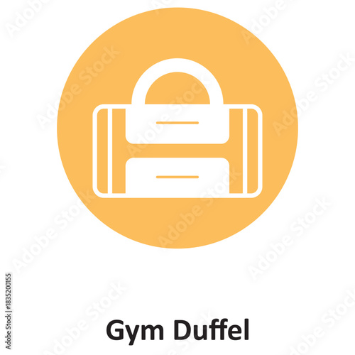Gym Duffel Vector icon which can easily modify or edit