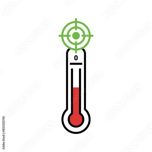 climate target thermometer shows global warming goal illustrating temperature control and environmental targets for climate action ideal for blog