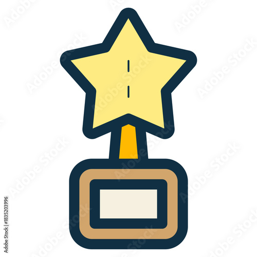 movie celebrity trophy star shape award icon