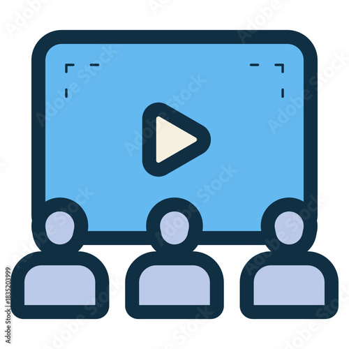 movie theater audience icon