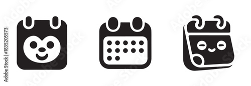 Set of calendar icons, calendar icon, schedule icon, date icon, meeting icon, event icon, deadline icon