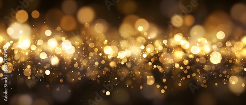 Golden bokeh light abstract background