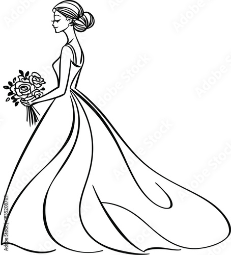 wedding dress vector
