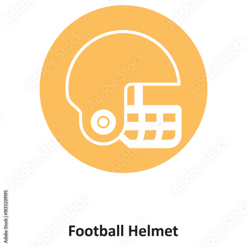 Football Helmet Vector icon which can easily modify or edit