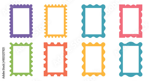 Colorful frame set template. Vector illustration for presenting your.