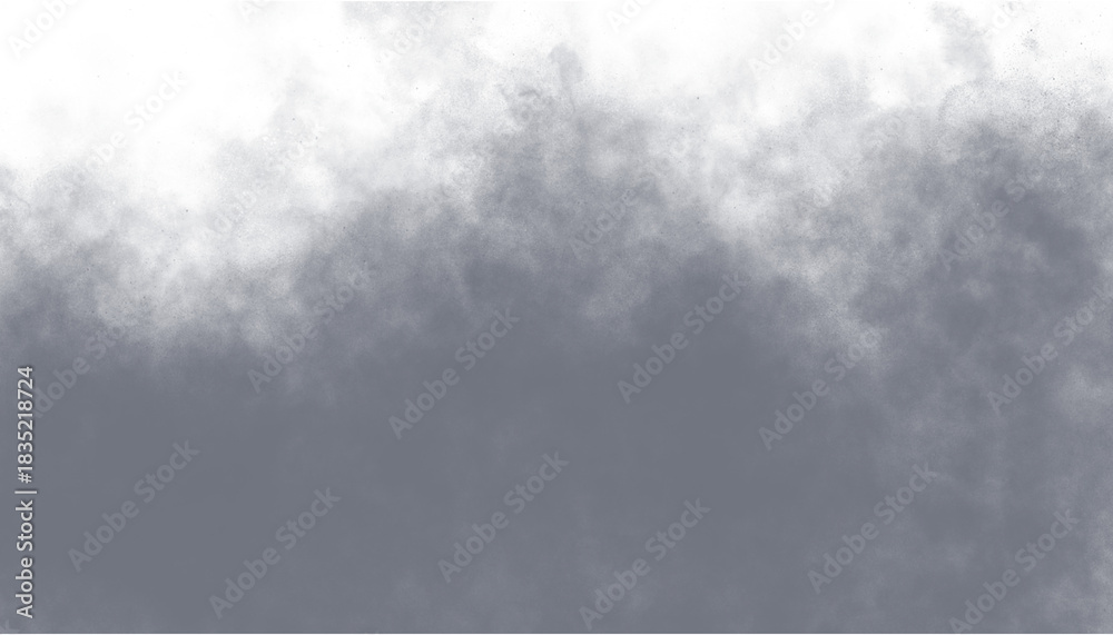 Naklejka premium Rising Fog Smoke Top Border Gray Atmospheric