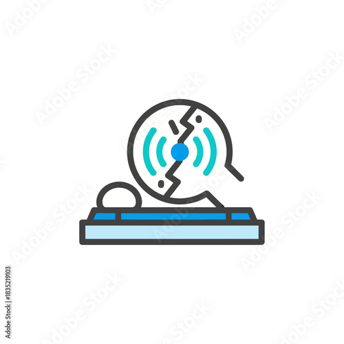 cyber attack on system hacking into network security with breached data on computer console representing information technology vulnerability
