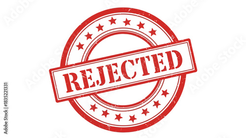 Rejected Stamp Icon – Red Rejection Seal Badge Graphic for Notices and Documents