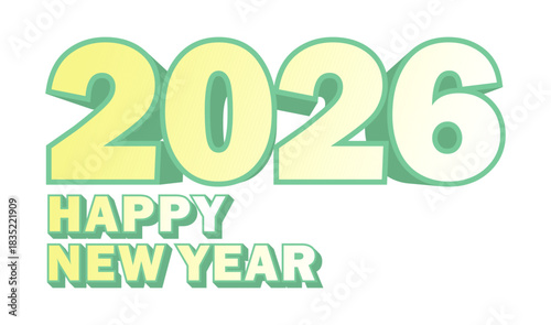 Retro Pop 2026 New Year Vector – Playful Layered Text