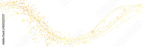 クリスマス風ゴールド、ブラシストロークの豪華横長背景