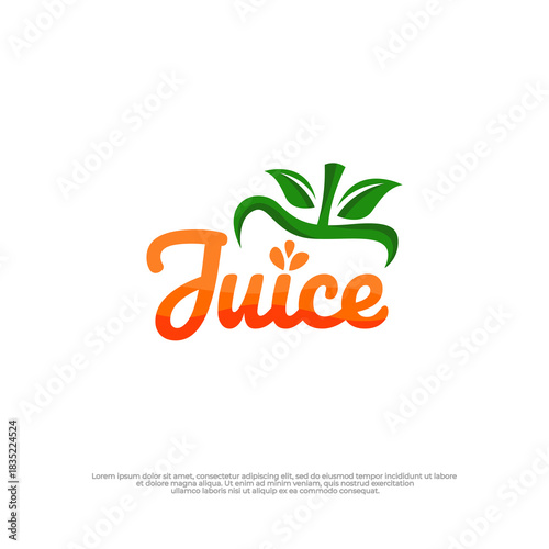 Smoothie and juice icon ideal for healthy lifestyle branding.