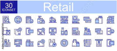 Retail Icon Set Vector Illustration. 