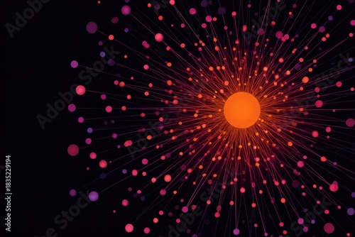 Abstract Visualization of Decentralized Finance Concept with Vibrant Circular Elements