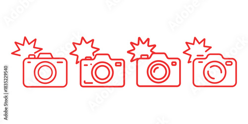 Photo camera photography concept for social media graphic vector